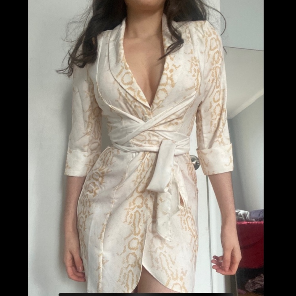 ASOS Design blazer wrap dress